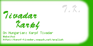 tivadar karpf business card